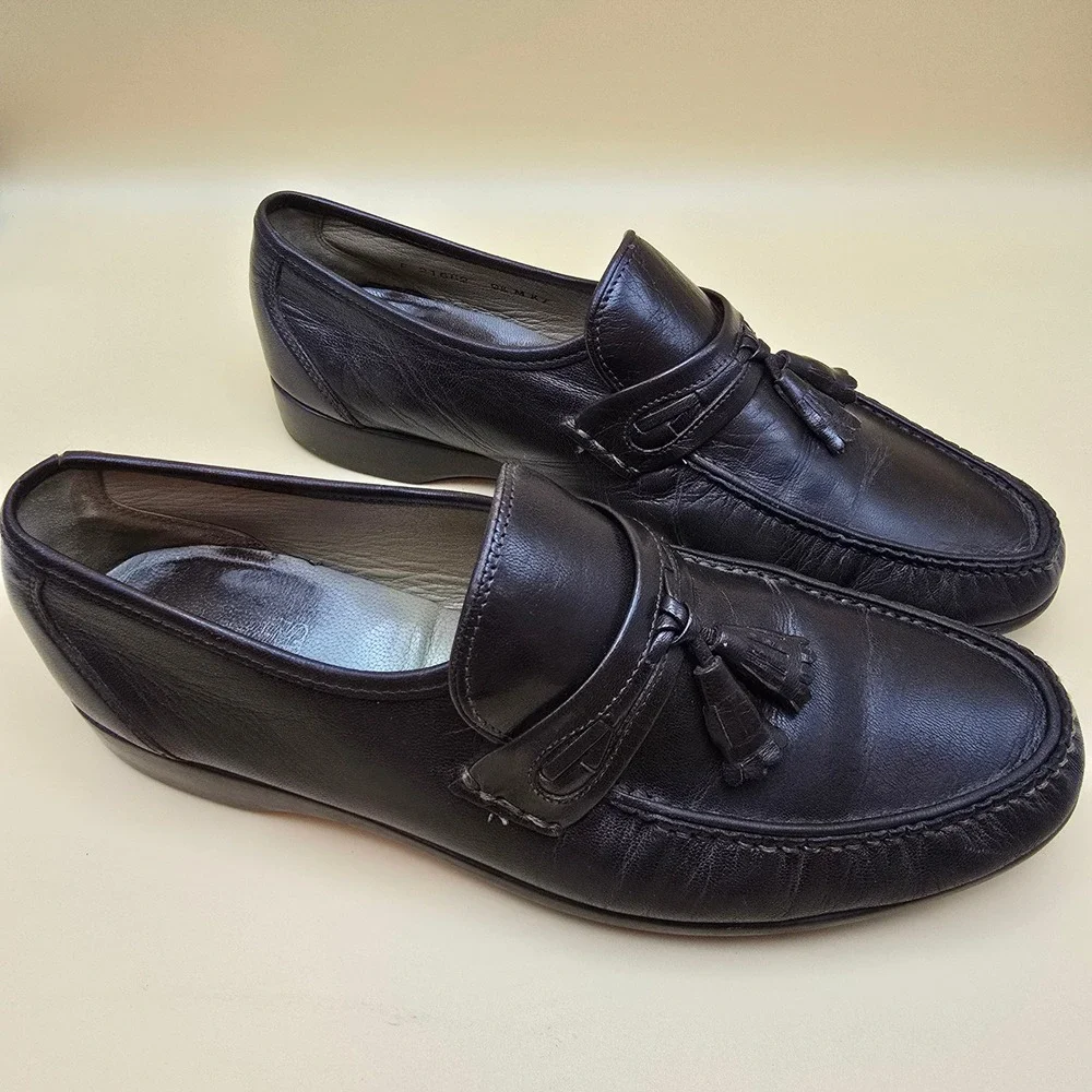 Nunn Bush Lites F21662 Mens Brown Leather Tassel Loafers Slip On Shoes 9.5 M‎